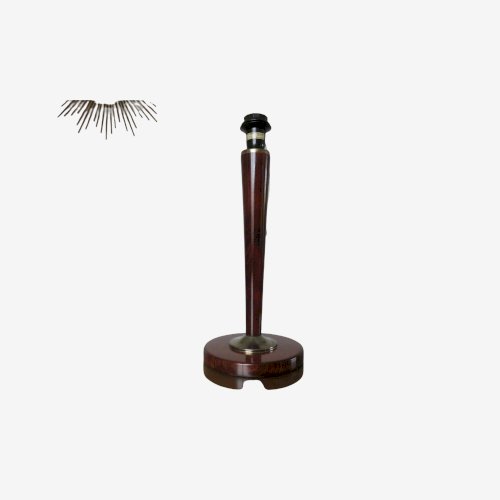 LAMPE  UNILUX  EN BOIS VERNIS ANNEES 60 70 VINTAGE