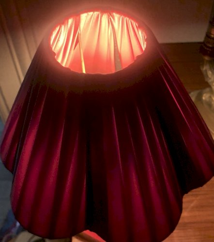 lampe veilleuse vintage 1940's 1950's bakélite galalithe rouge marbré fonctionne