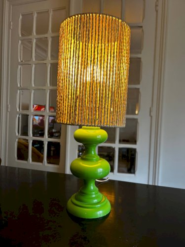 Lampe vert pomme, années 70