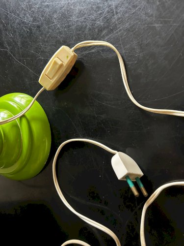 Lampe vert pomme, années 70