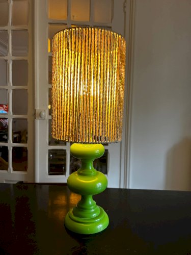 Lampe vert pomme, années 70