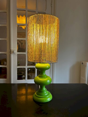 Lampe vert pomme, années 70