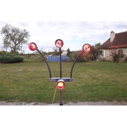 Lampe Vintage des Années 70 Chrome Infra rouge