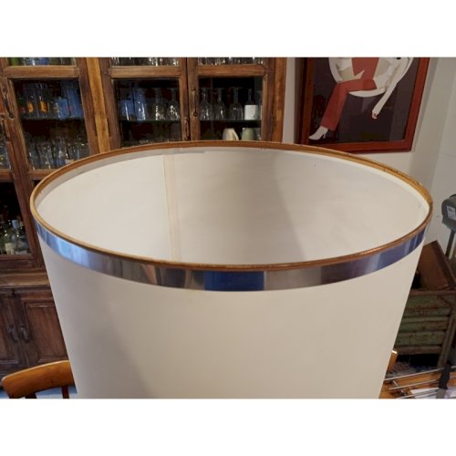 Lampe Vintage des Années 70 Opaline Blanche