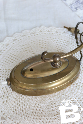 Lampe vintage en métal doré - Abat-jour tulipe