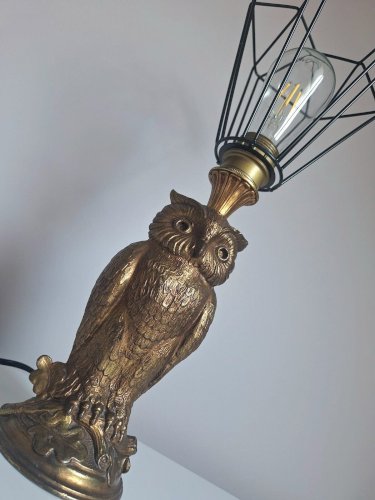 Lampe vintage hibou Loevsky & Loevsky, luminaire ancien