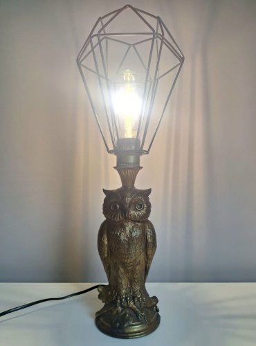 Lampe vintage hibou Loevsky & Loevsky, luminaire ancien