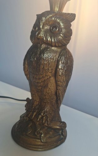Lampe vintage hibou Loevsky & Loevsky, luminaire ancien