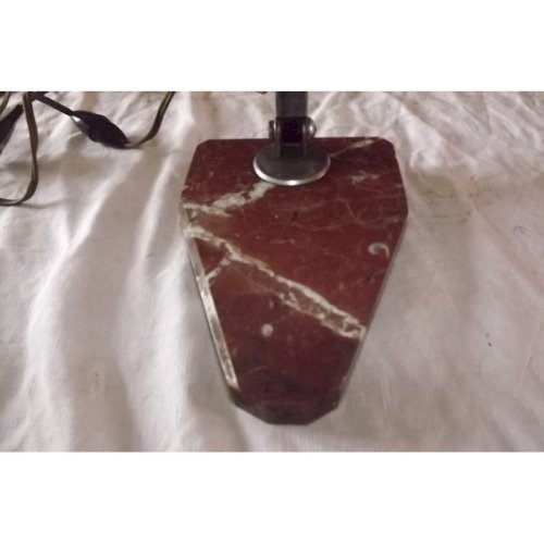 Lampe Vintage Mètal Chromé et Marbre