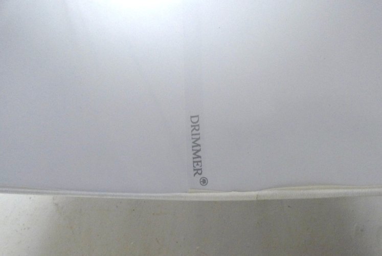 Lampe vintage Space Age pied boule métal chromé argenté abat-jour DRIMMER H68 cm