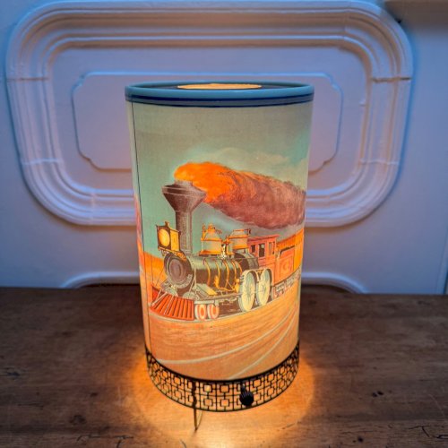Lampe vintage vers 1960 Goodman mfg.co steaming décor de locomotive M3938