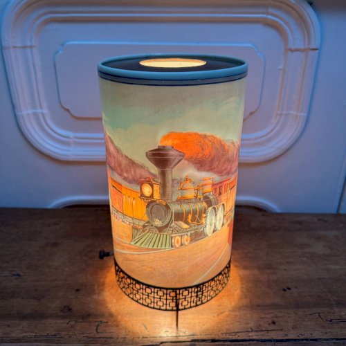 Lampe vintage vers 1960 Goodman mfg.co steaming décor de locomotive M3938