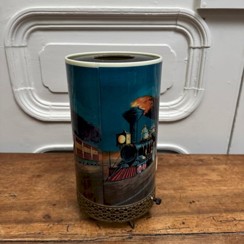 Lampe vintage vers 1960 Goodman mfg.co steaming décor de locomotive M3938