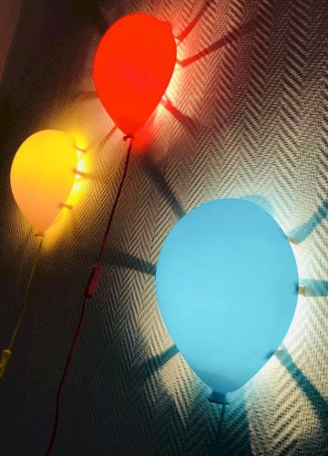 Lampes ballons vintages Ikea Drömminge, appliques murales