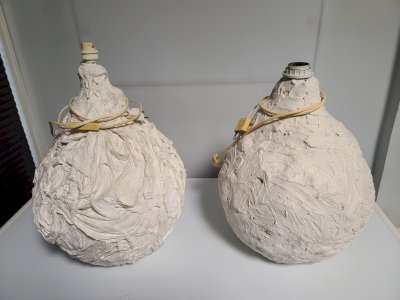 lampes en plâtre artisanales (2 ex)