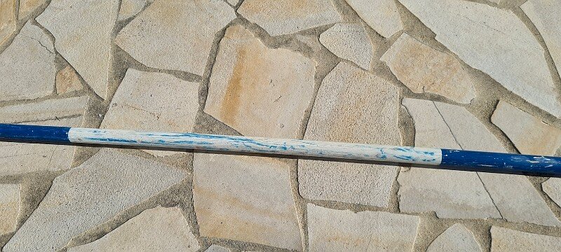 LANCE DE JOUTE BLEUE ANCIENNE