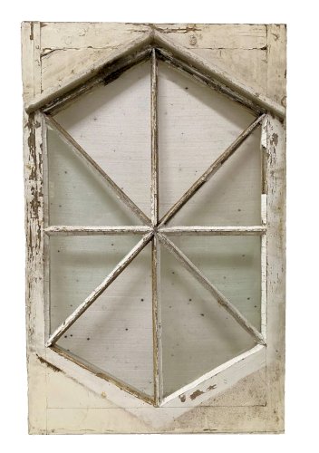 Lanterneau de toiture en bois massif décor en étoile . XX siècle .