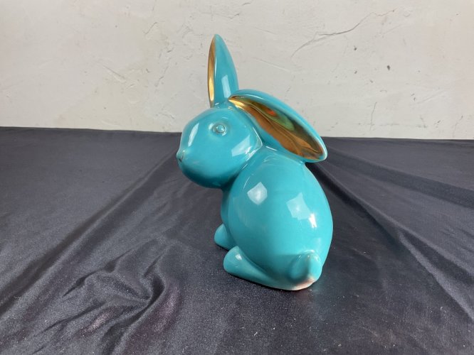 Lapin céramique Art Déco signé .