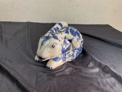 Lapin céramique craquelée Art Déco