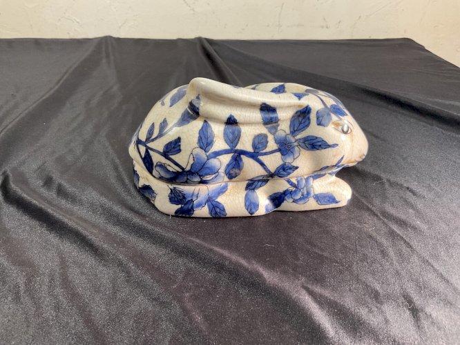 Lapin céramique craquelée Art Déco