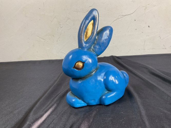 Lapin céramique style Art Déco .