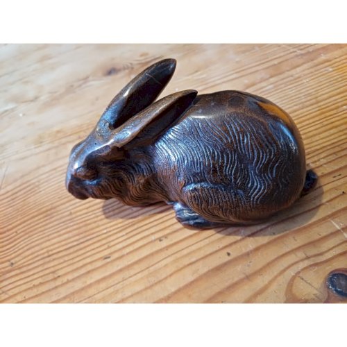 Lapin en Fonte de Fer Marron