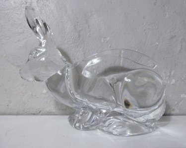 lapin vide poche en cristal