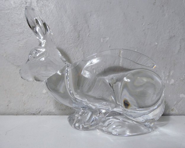 lapin vide poche en cristal