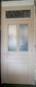 Large door 96x219 old glazed transom with its frame 122x295 (frame, casing, construction)