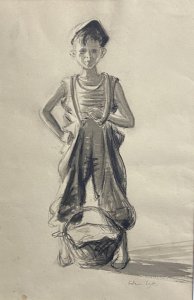 Ink review Spain 1930 signed by the young Spanish "gavroche"