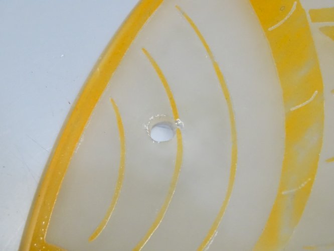 -LE VERRE FRANCAIS BELLE COUPE DE LUSTRE PATE de VERRE ART DECO SUSPENSION