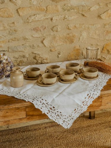 Léandre, le service à café 13 pièces en grès N°194