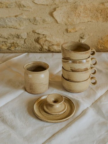 Léandre, le service à café 13 pièces en grès N°194