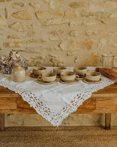 Léandre, le service à café 13 pièces en grès N°194