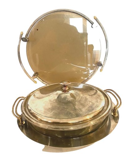 Légumier couvert et son plateau de présentation XX siècle