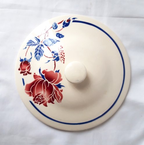 Légumier vintage faïence de Lunéville décor rare