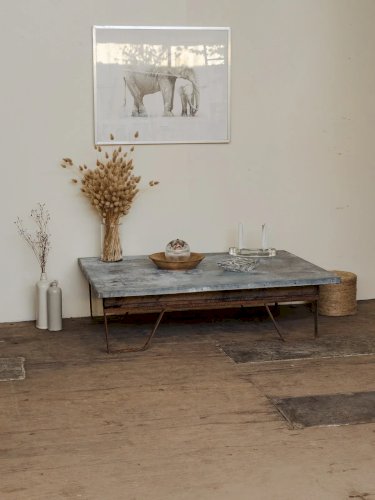 Léonie, la grand table basse industrielle N°368