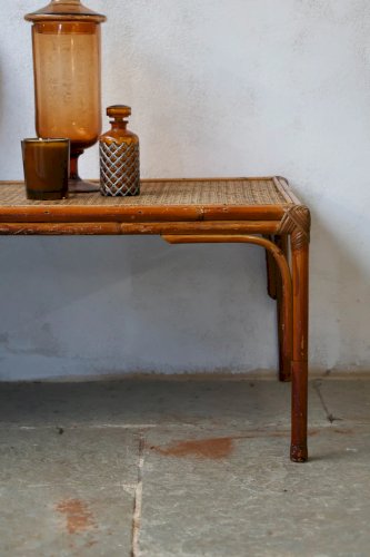 Léonie, la table basse cannée en bambou N°386