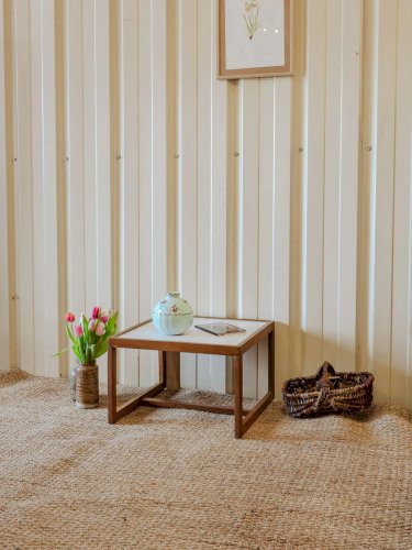 Léonie, la table basse carré en bois N°470