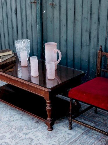 Léonie, la table basse en bois et verre N°246