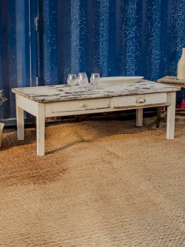 Léonie, la table basse en bois poncé N°459