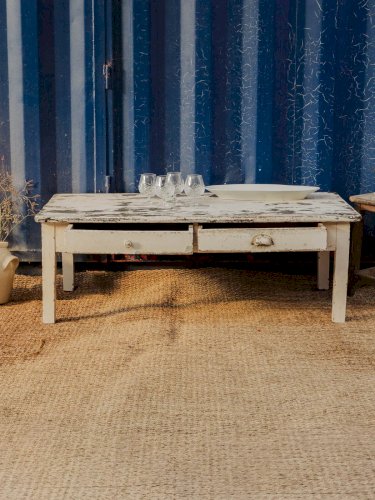 Léonie, la table basse en bois poncé N°459