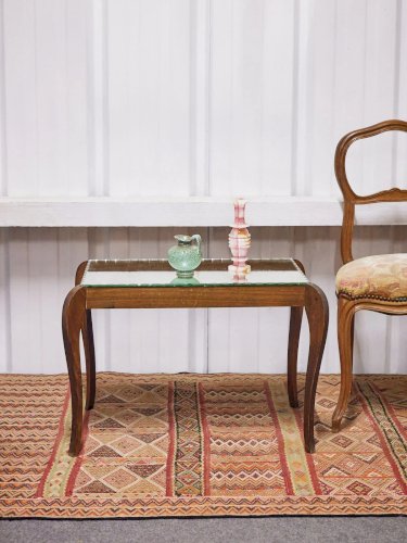 Léonie, la table basse en miroir et bois N°394