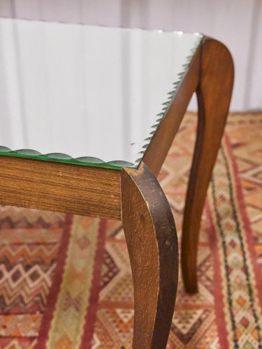 Léonie, la table basse en miroir et bois N°394