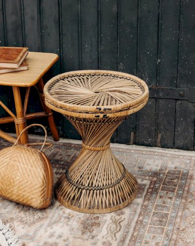 Léonie, la table basse en osier tressé N°254