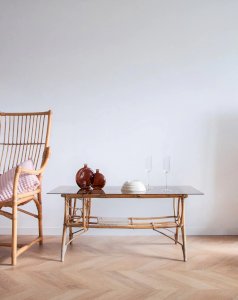 Leonie, the rattan and glass coffee table No. 266