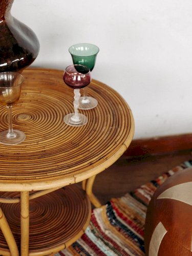 Léonie, la table basse en rotin N°221