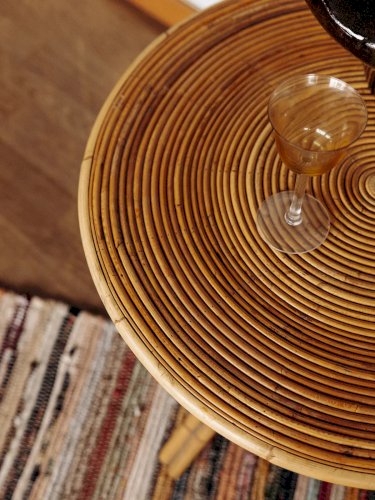 Léonie, la table basse en rotin N°221