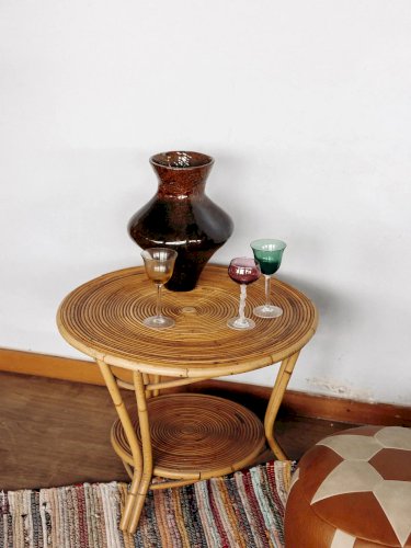 Léonie, la table basse en rotin N°221