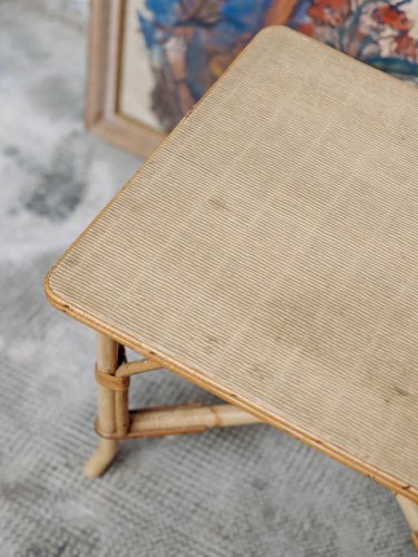 Léonie, la table basse en rotin N°226